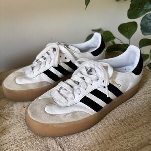 Adidas Sambae White and Black Sneakers